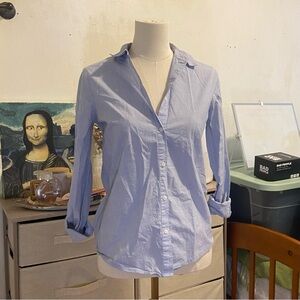 Baby Blue Button-Down Blouse